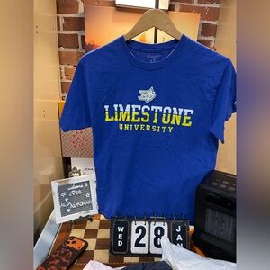 Champion S/S Tee with the Limestone University logo